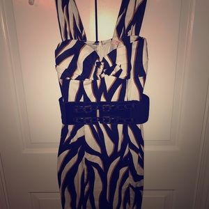 Candies Zebra Dress w/ Belt - sz5- new w/ tags!